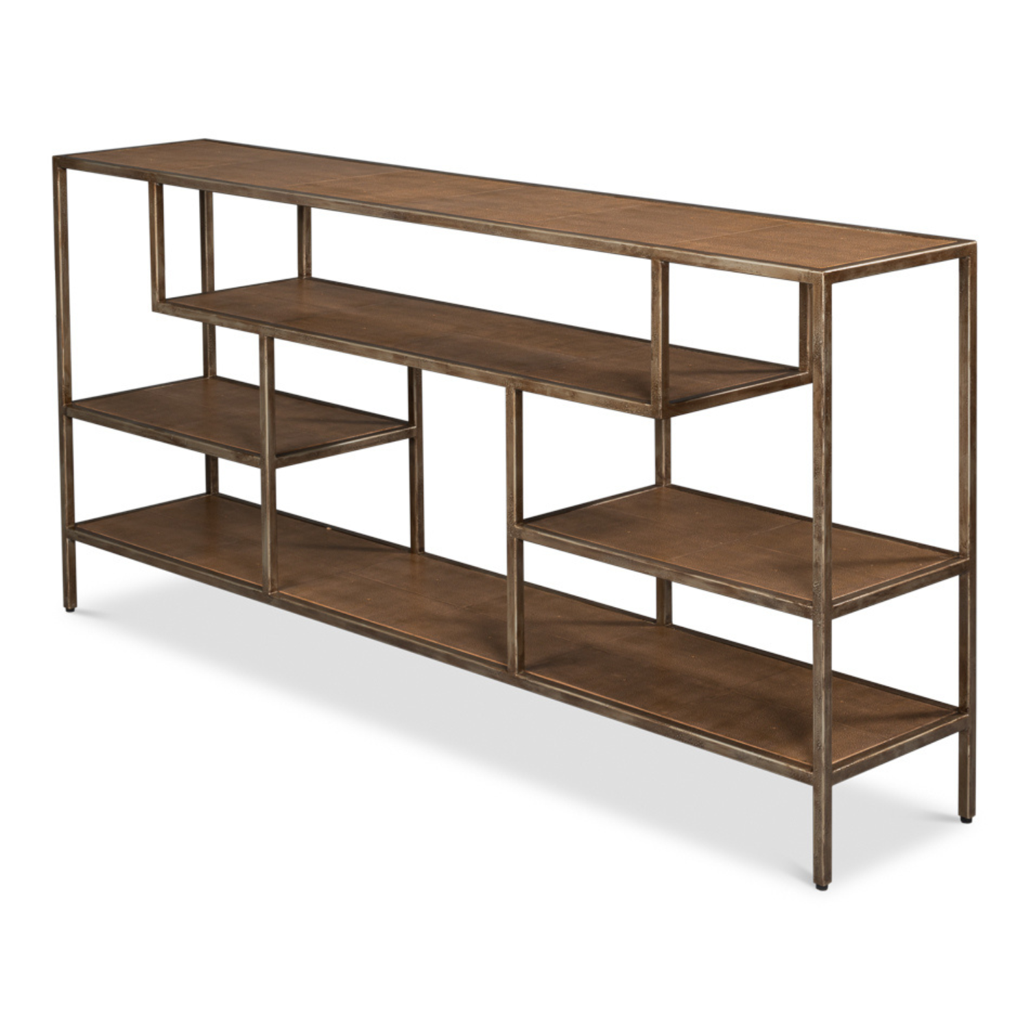 Cullum Shagreen Console, Tawny Brown