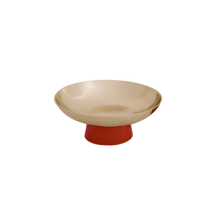 CARNAVAL Sierra Modern Small Bowl with Base (Gold and Orange)