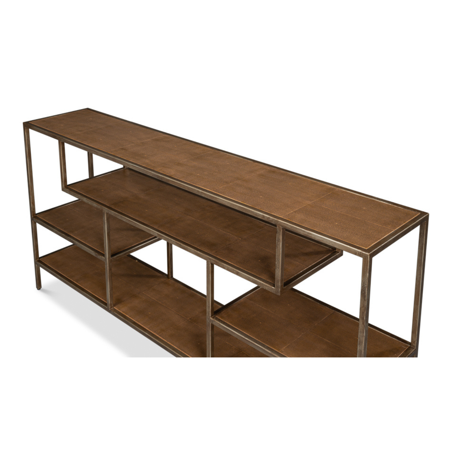 Cullum Shagreen Console, Tawny Brown