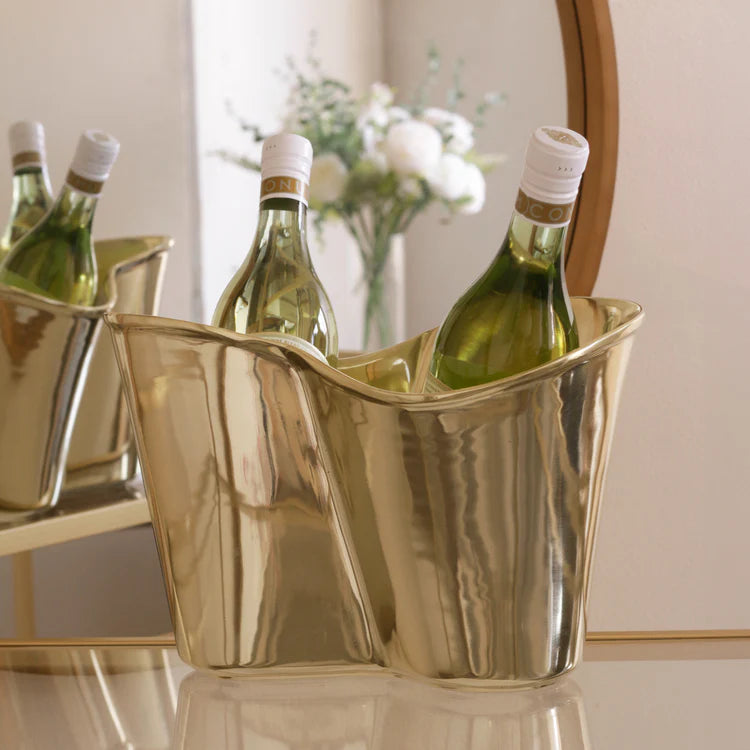 SIERRA MODERN Double Ice Bucket (Gold)