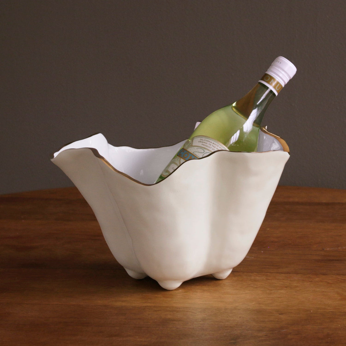 ENCANTO Onyx Ice Bucket, Cream and White