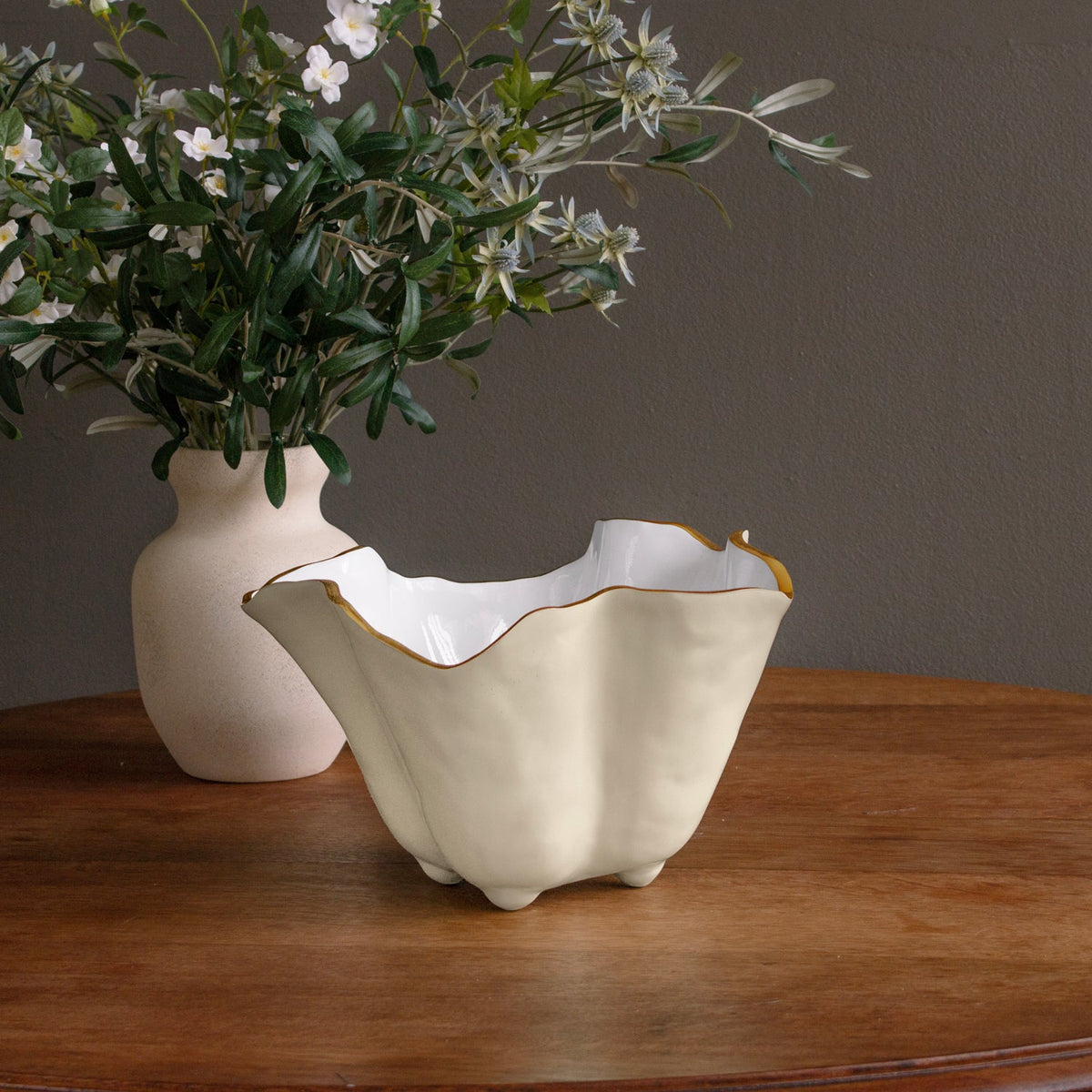 ENCANTO Onyx Ice Bucket, Cream and White