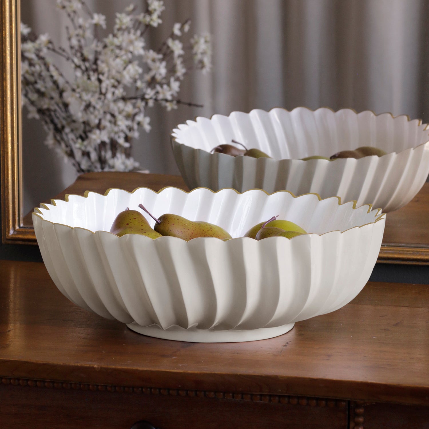 ENCANTO Orlando Large Bowl (Cream and White)