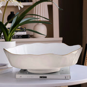 ENCANTO Dakota Large Bowl (Cream and White)