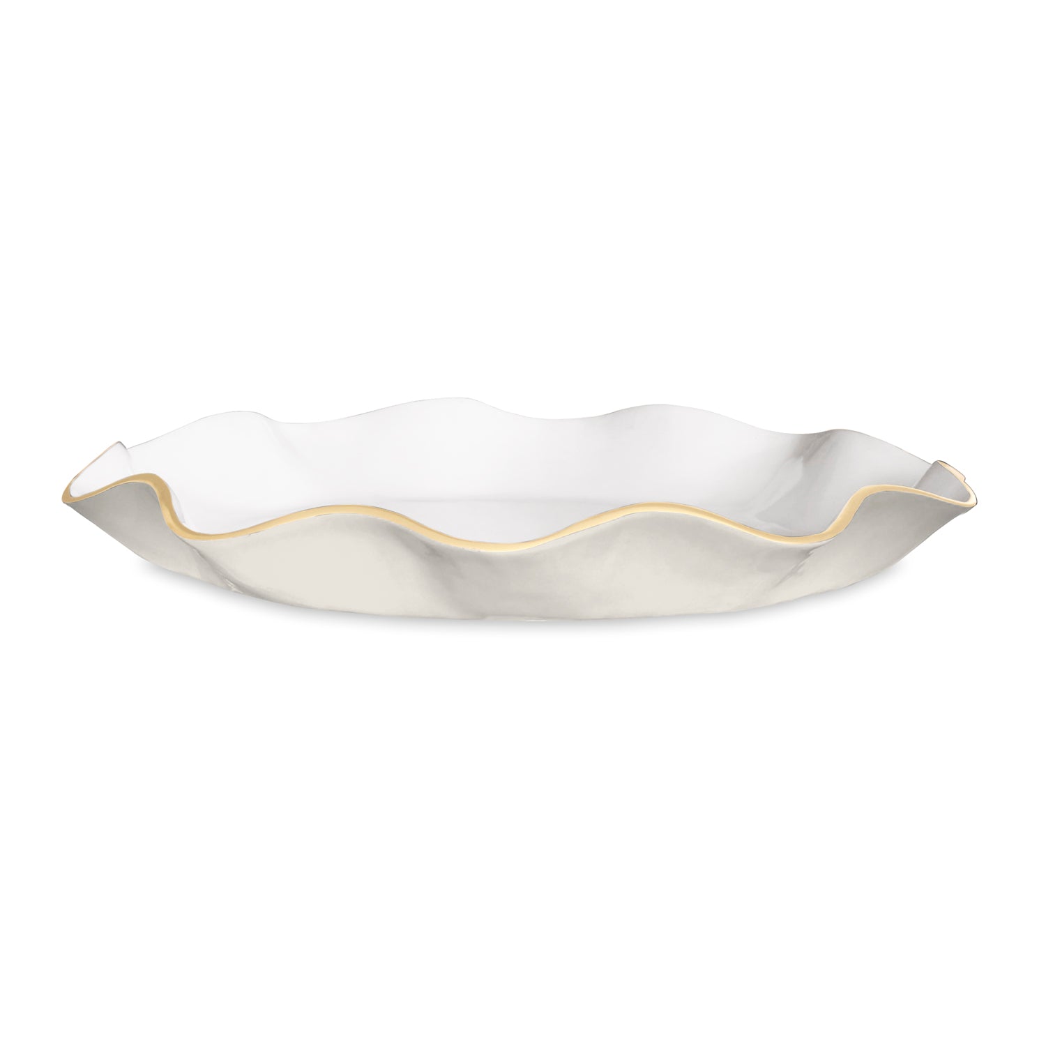 ENCANTO Carola Large Round Platter (Cream and White)