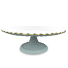 ENCANTO Vienna Pedestal Cake Plate (Slate and White)