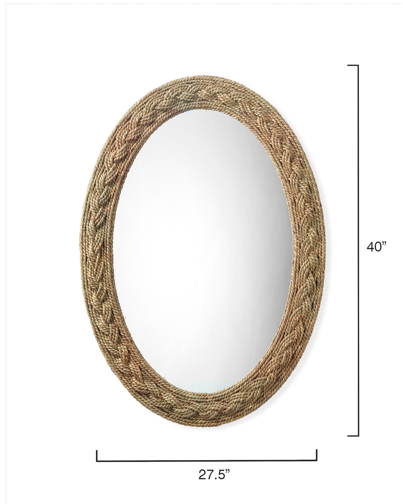 Lark Braided Oval Mirror