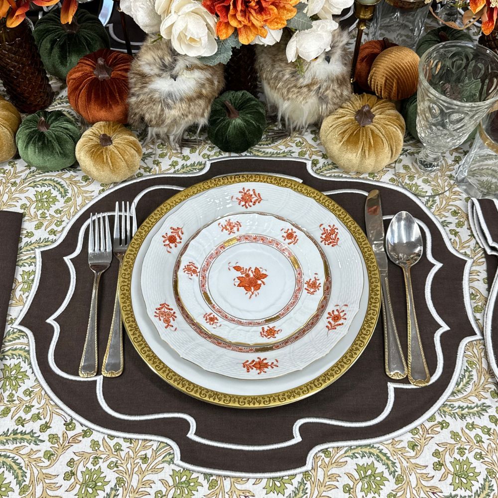 Studio Collection - Belle Placemat - Cocoa  (Set of 4)