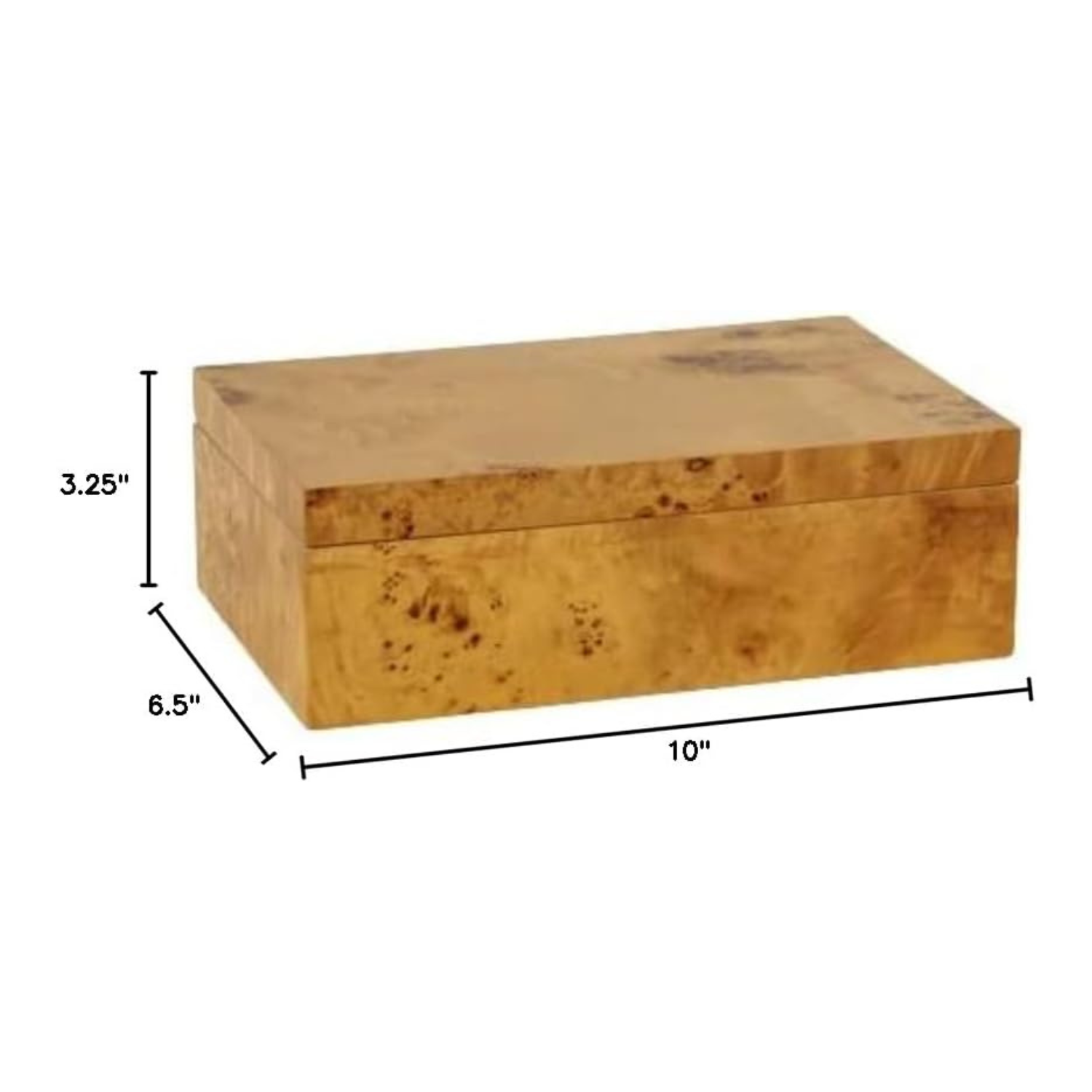 Mason Burl Wood Design Decorative Box