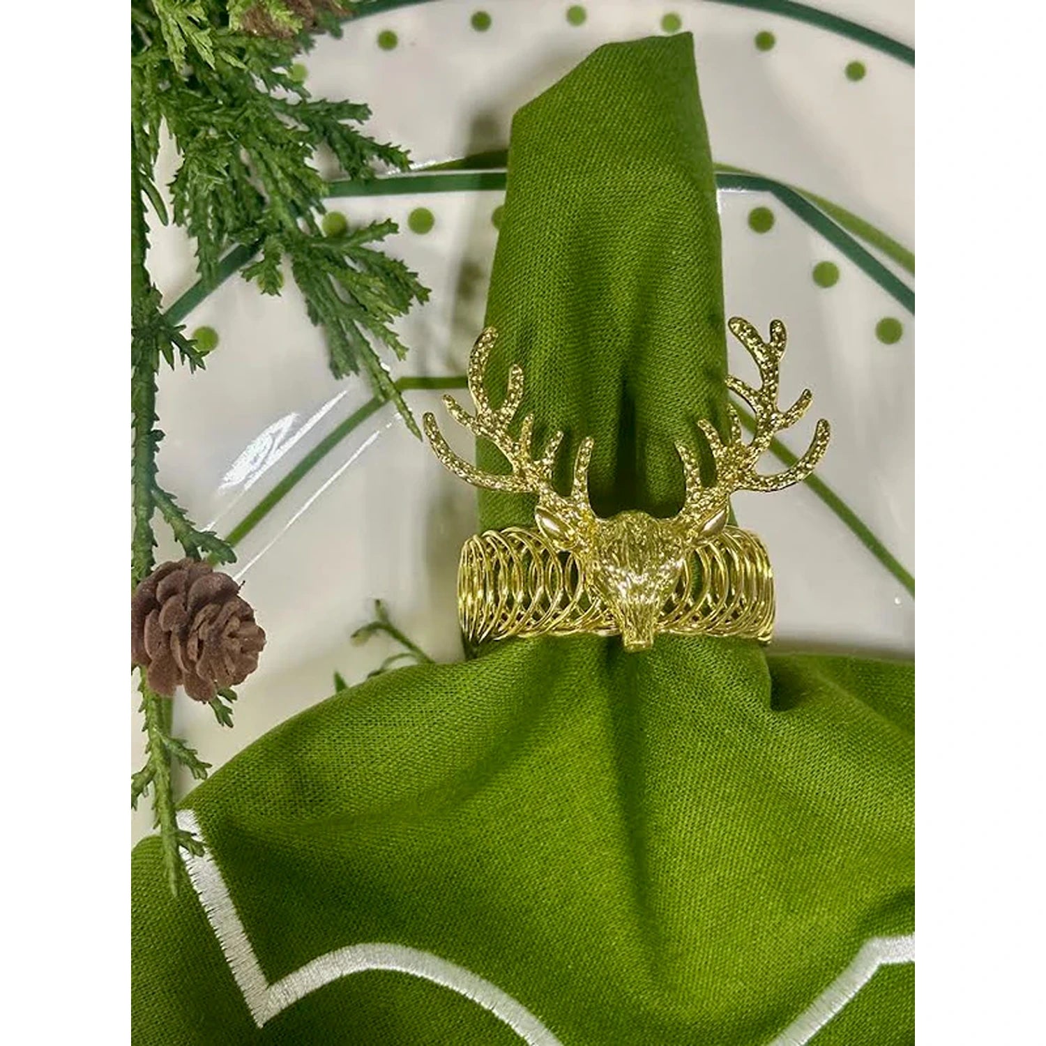 Stag Deer Set of 4 Napkin Ring