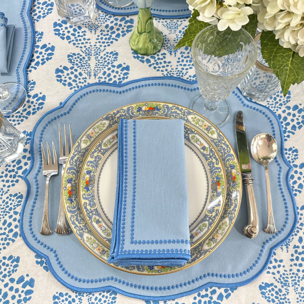 Charlotte Napkin - Blue and Blue (Set of 4)
