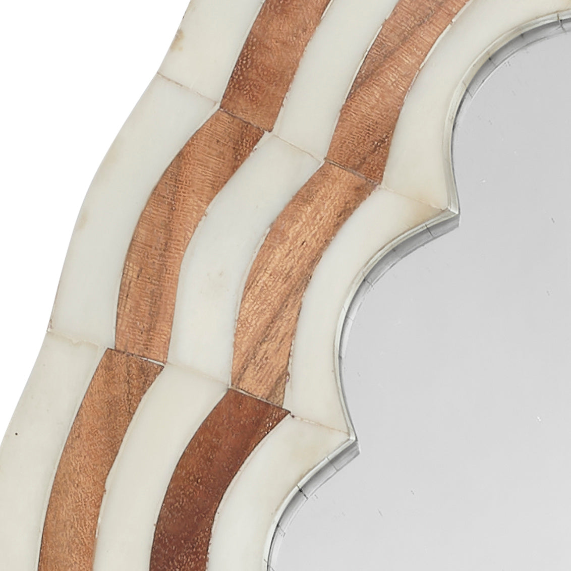 Bardot Medium Bone & Wood Mirror