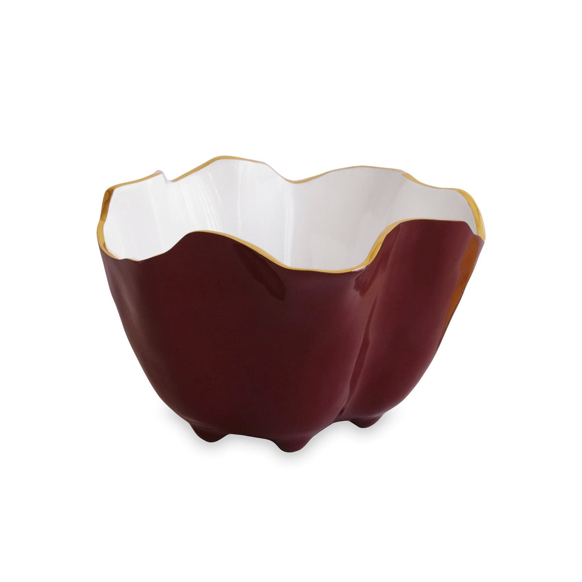 ENCANTO Onyx Ice Bucket, Bordeaux and White