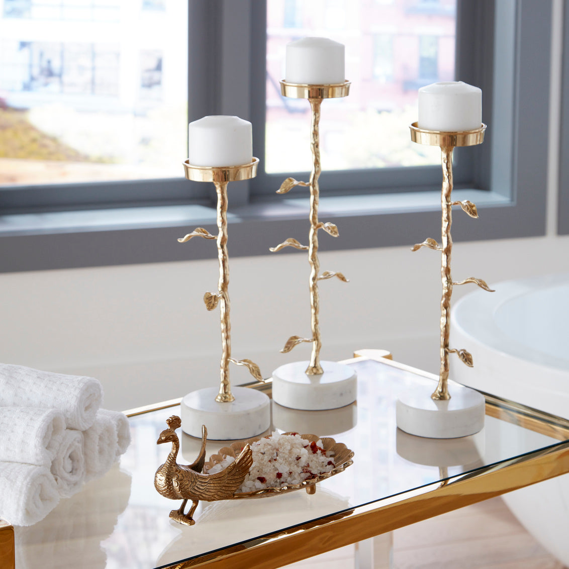 Boulevardier Bar Cart - Clear/Gold
