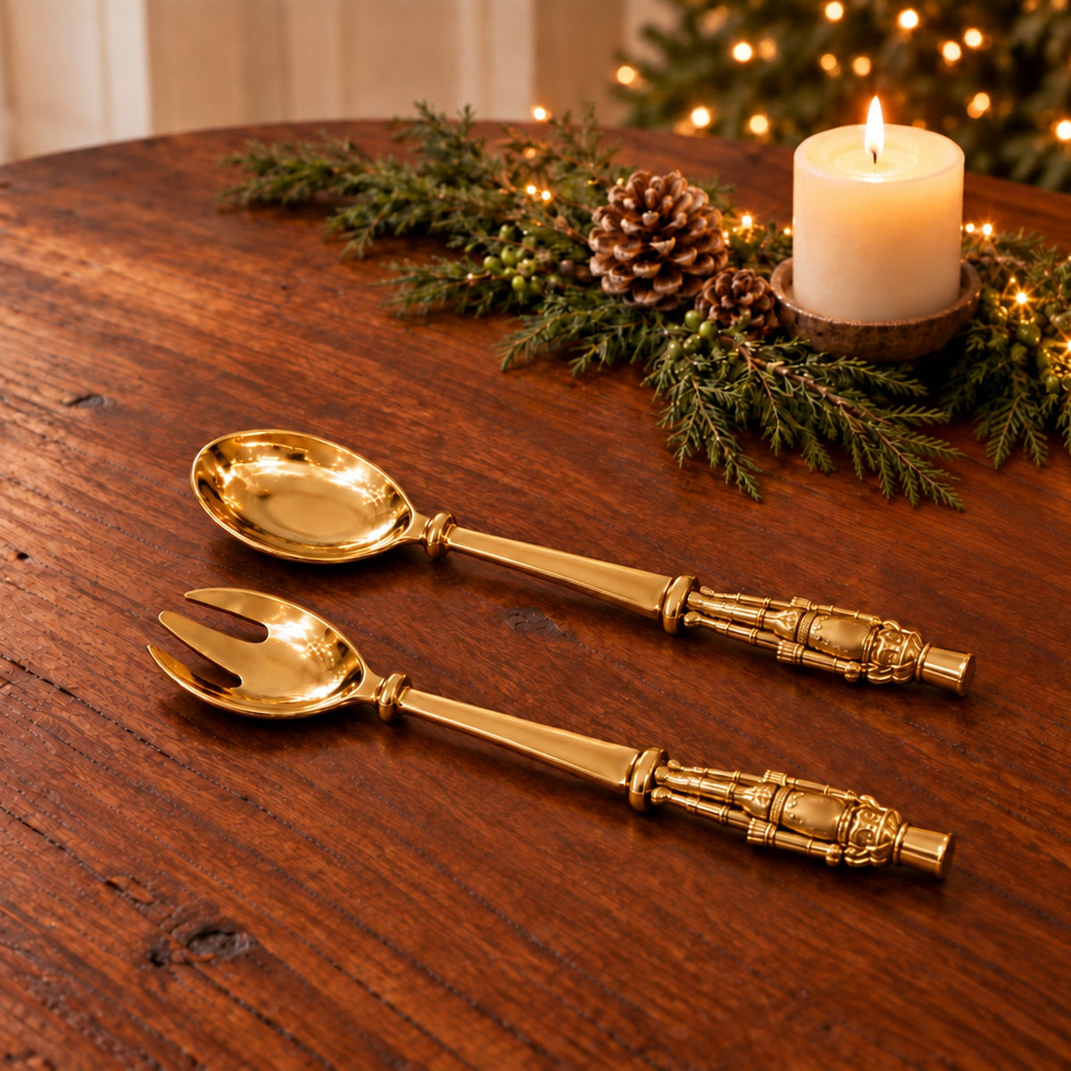 ENCANTO Nutcracker Salad Servers (Gold)