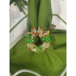 Holly Wreath Set of 4 Napkin Ring