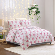Abigail Ribbon Bow Twin Quilt - 2pc Set