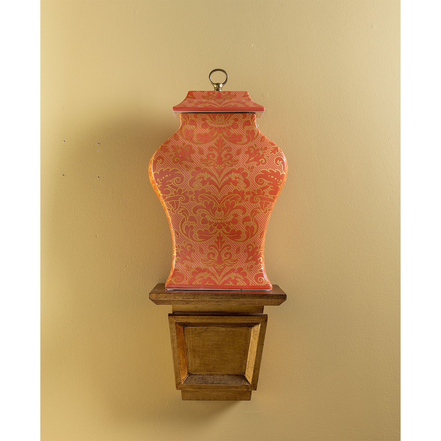 Richmond Damask Coral Jar