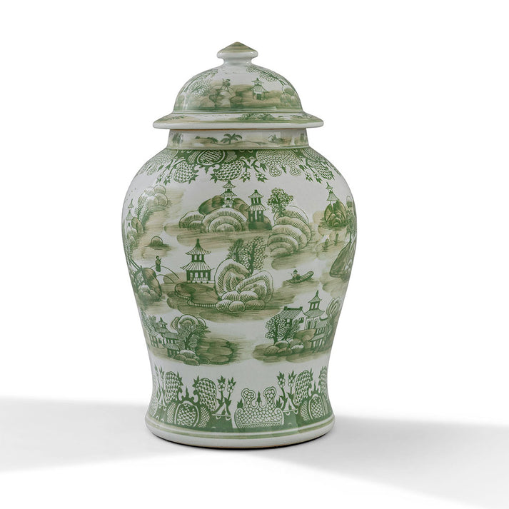 Green Willow Jar