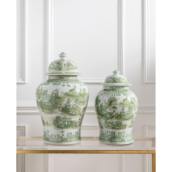 Green Willow Jar