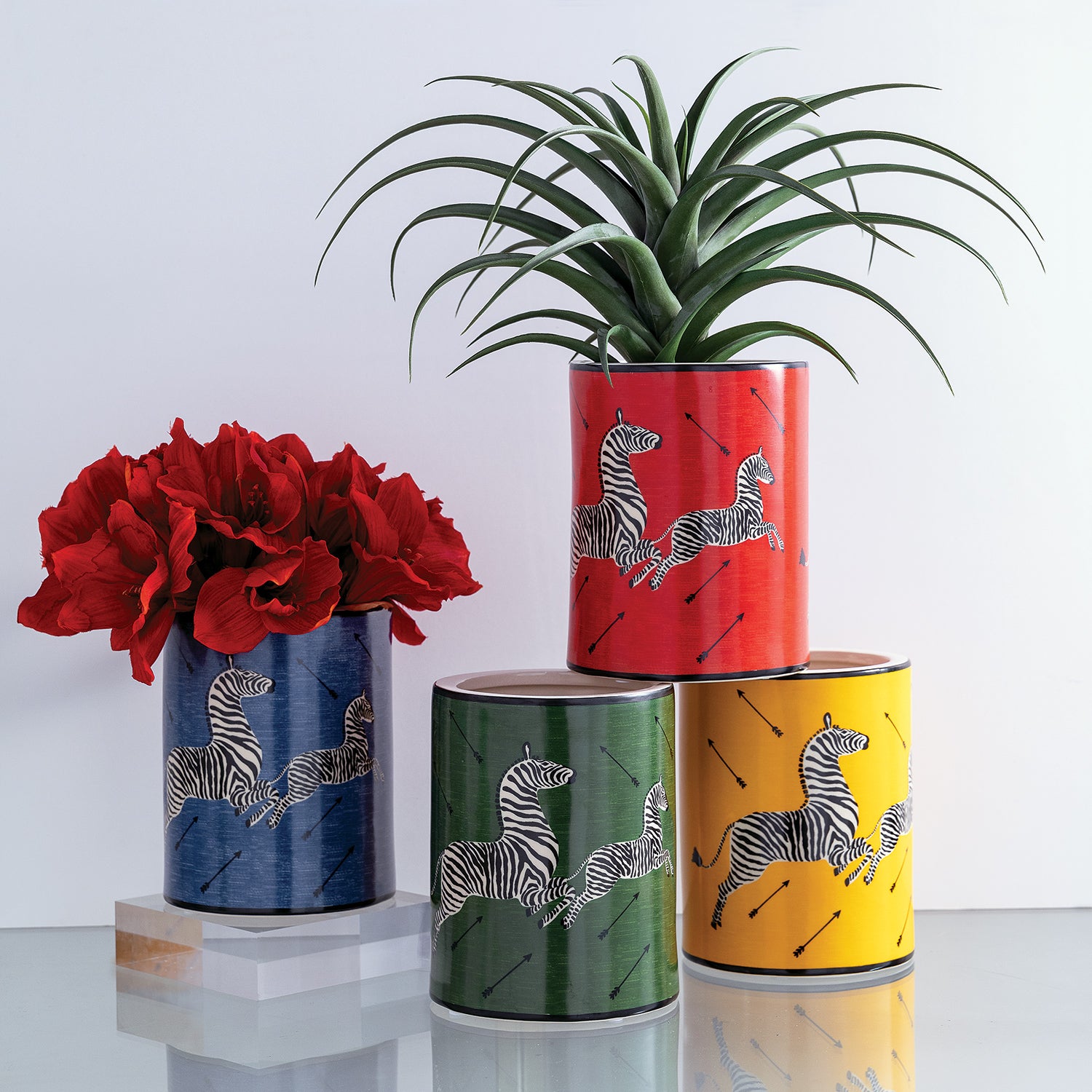 Zebra Green Ice Bucket