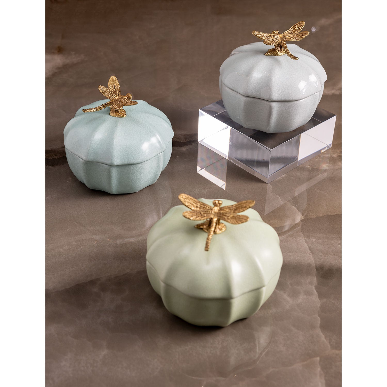 Dragonfly Scallop Boxes Set/3