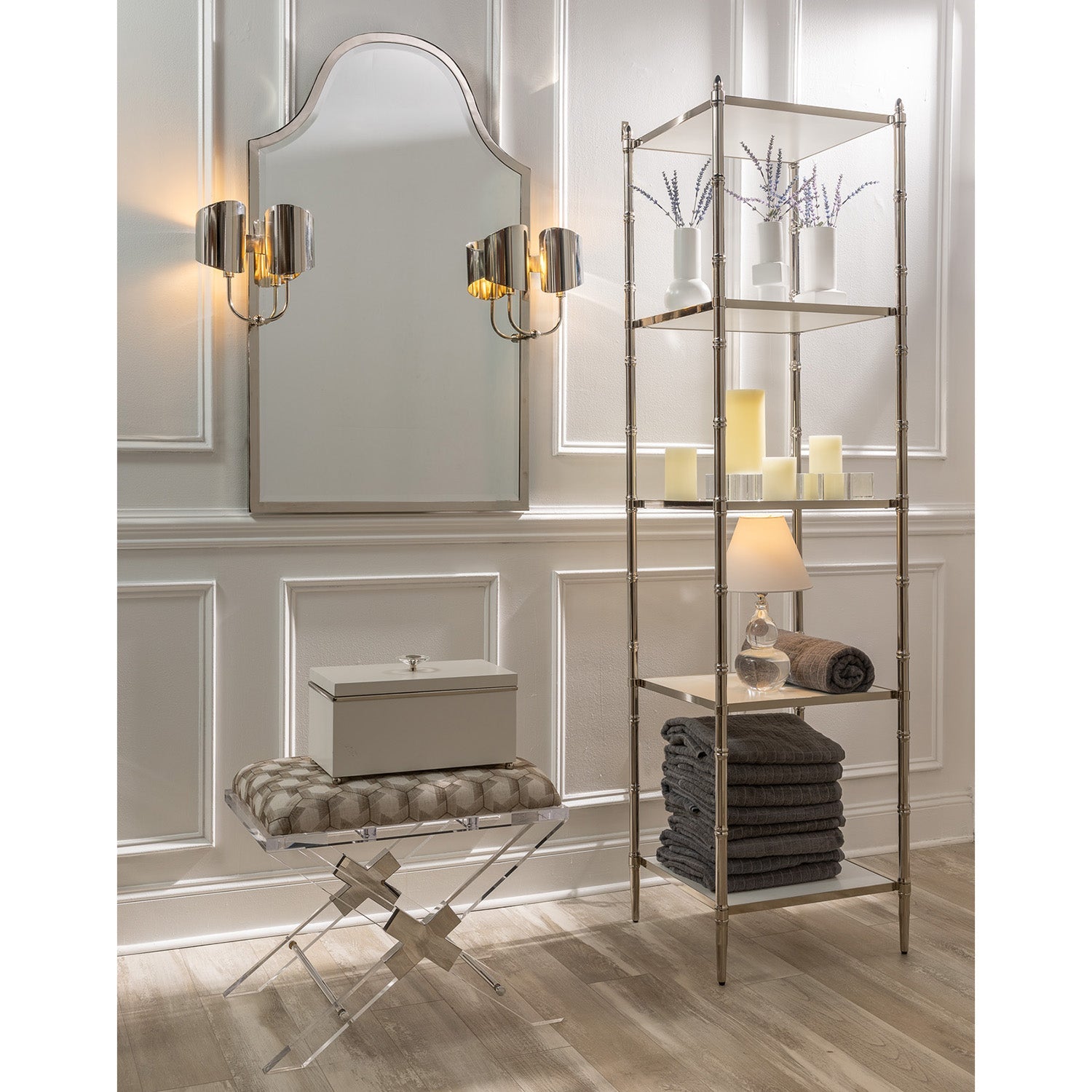 Quinton Mirror With Sconces