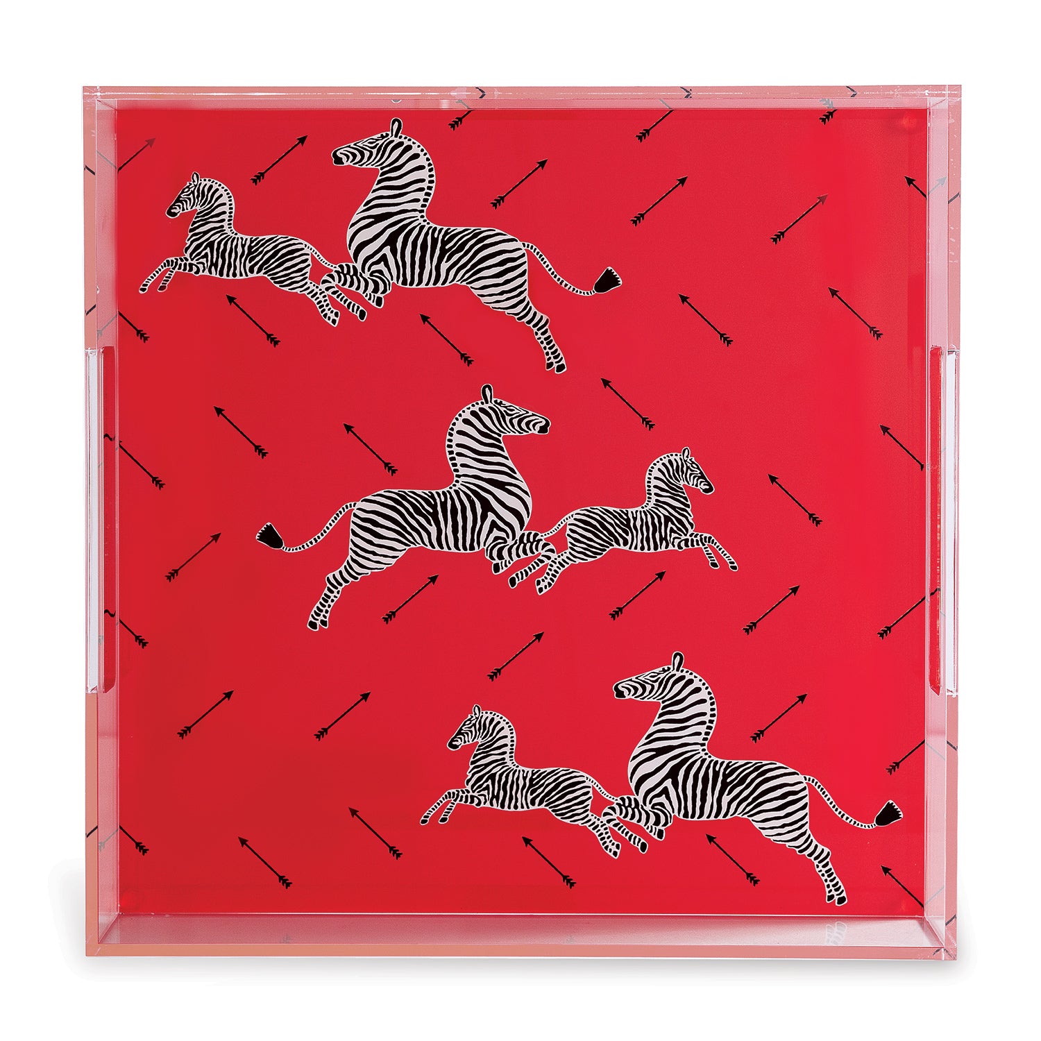 Zebra Lucite Tray