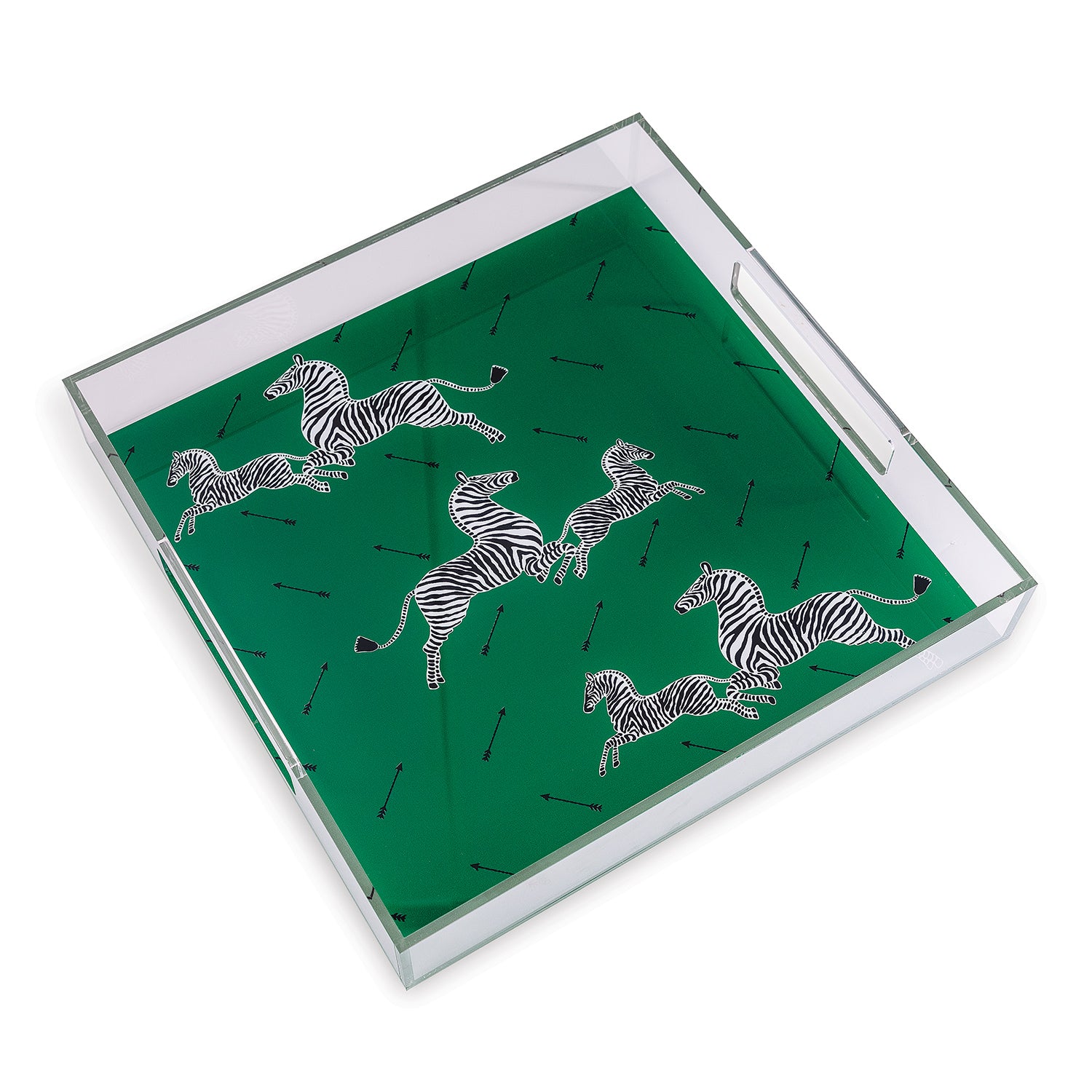 Zebra Lucite Tray