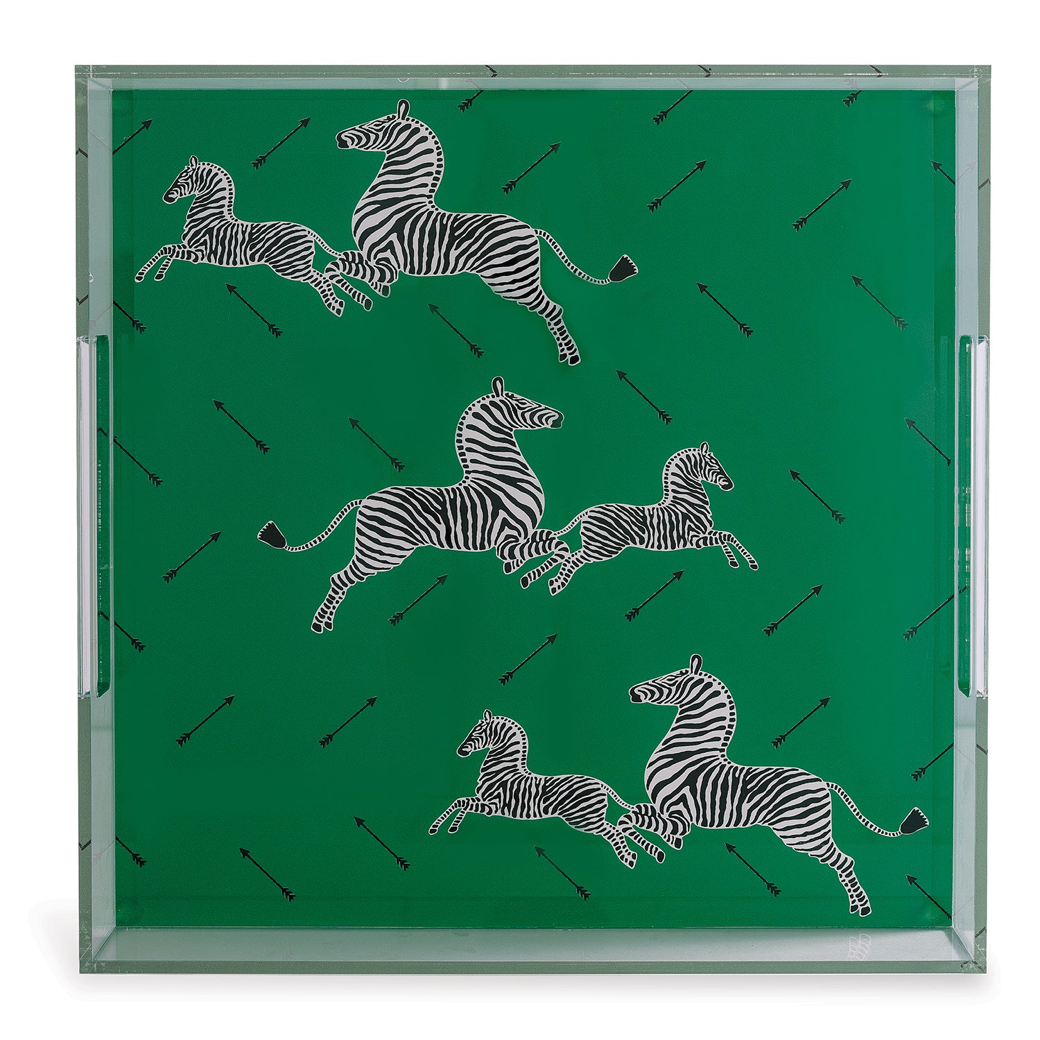 Zebra Lucite Tray