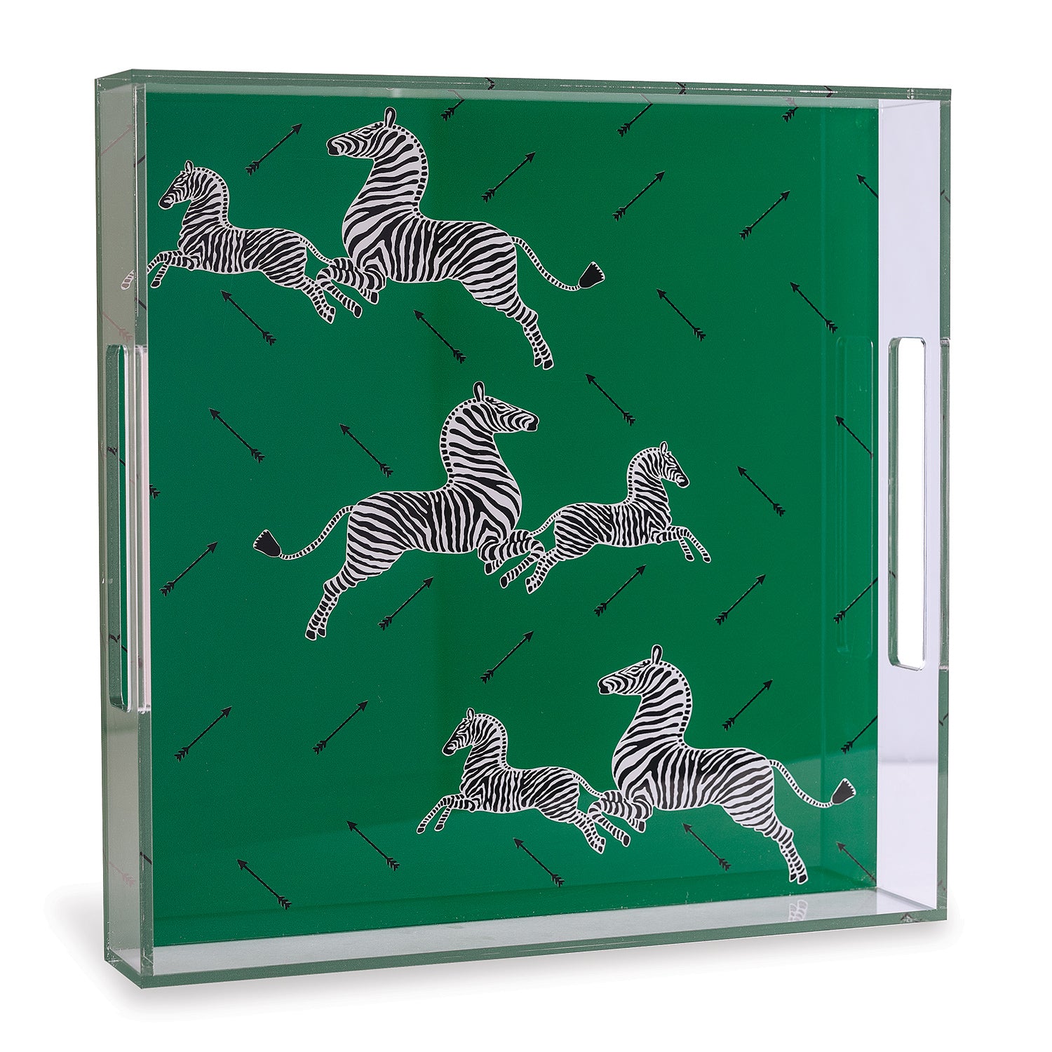 Zebra Lucite Tray