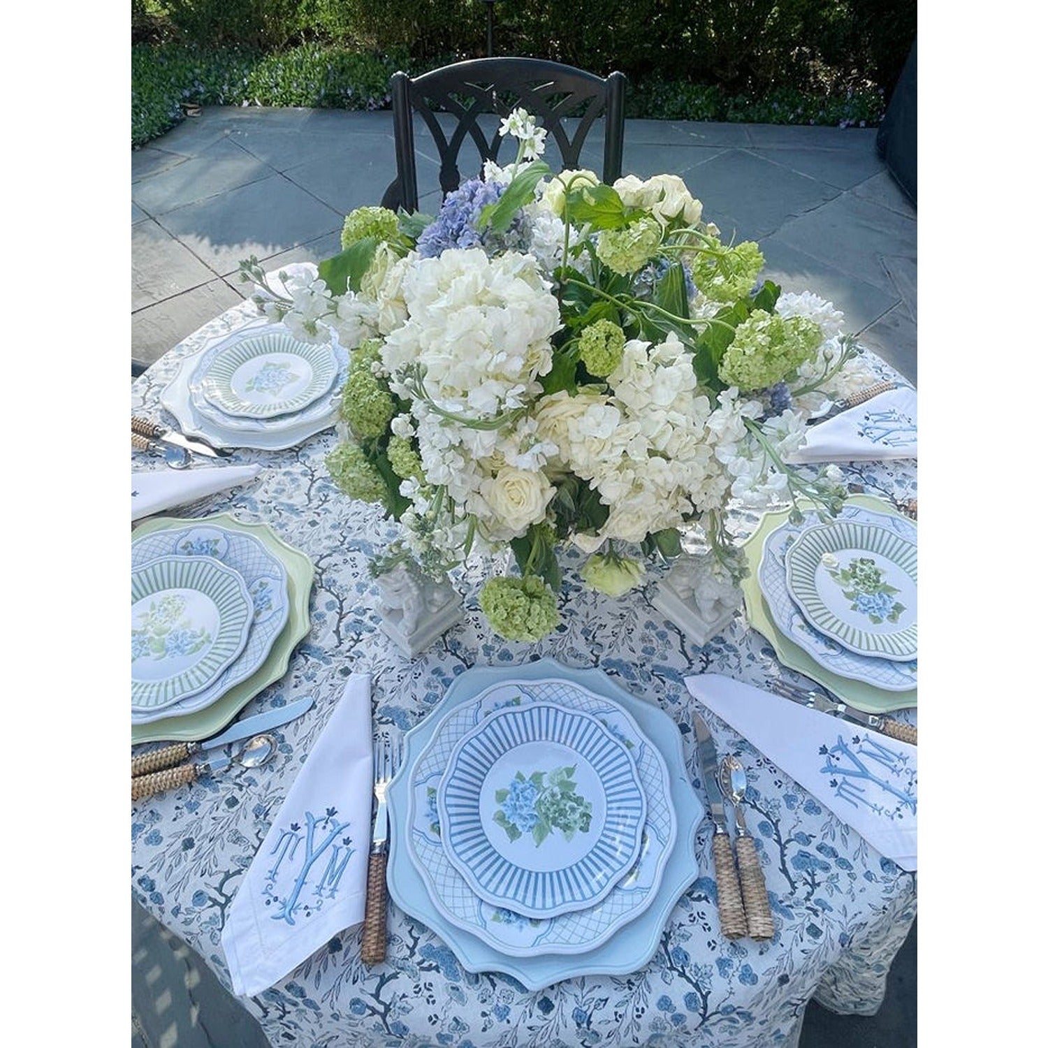 Blue Hydrangea Melamine Dinnerware Collection