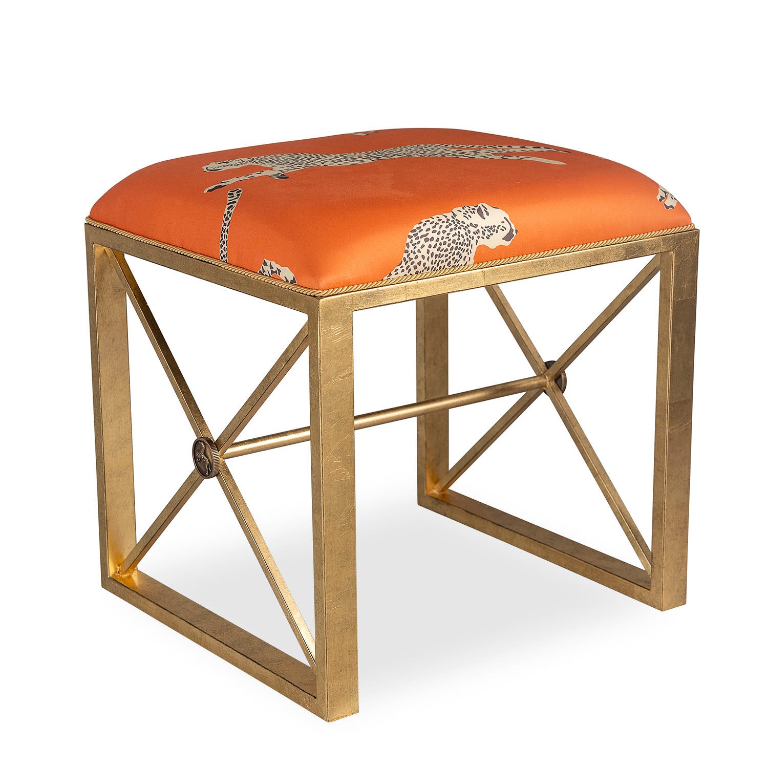 Medallion Gold Leaping Cheetah Bench