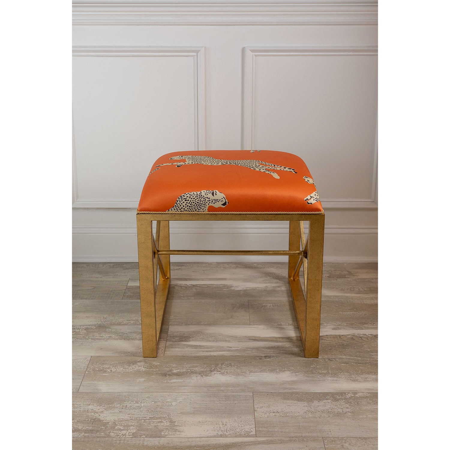 Medallion Gold Leaping Cheetah Bench