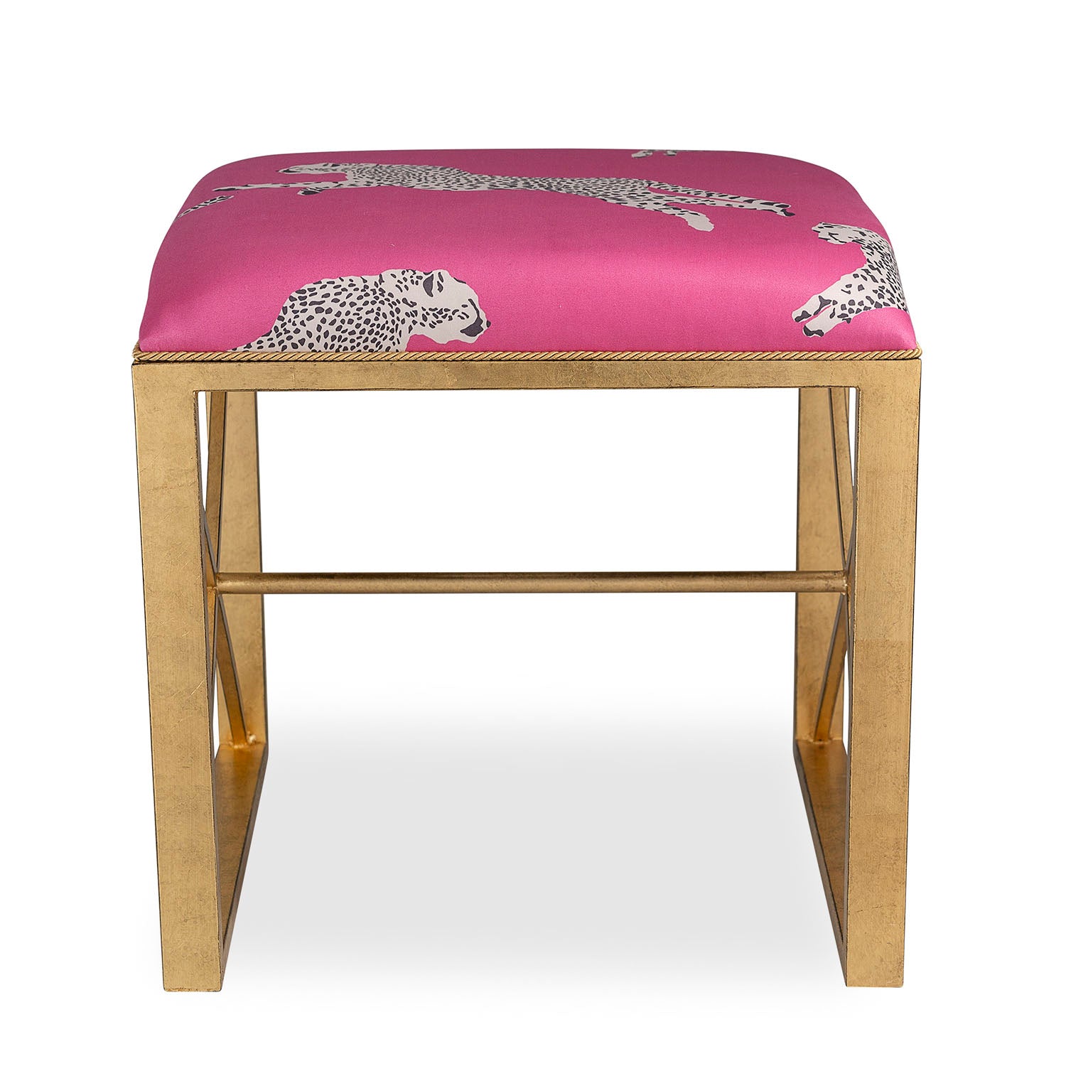 Medallion Gold Leaping Cheetah Bench