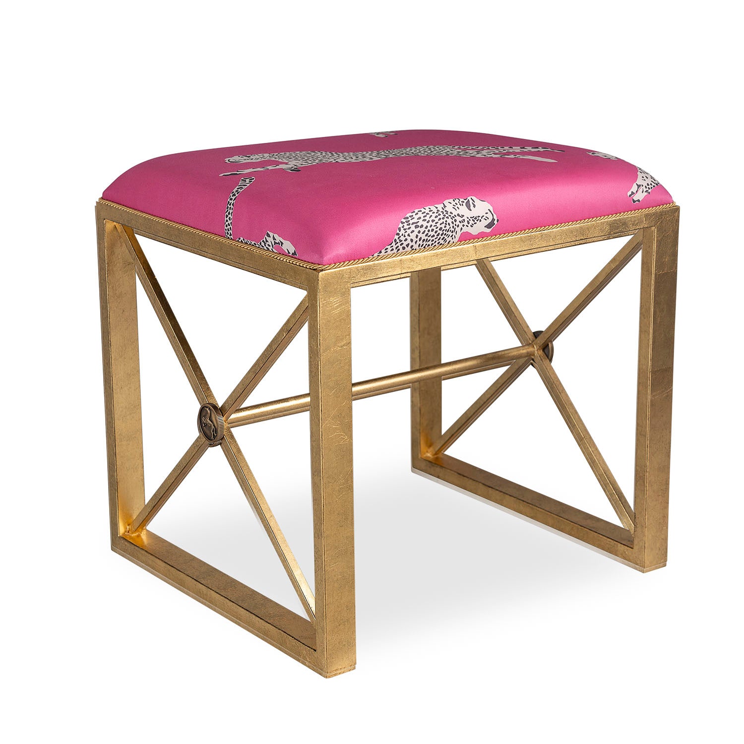 Medallion Gold Leaping Cheetah Bench