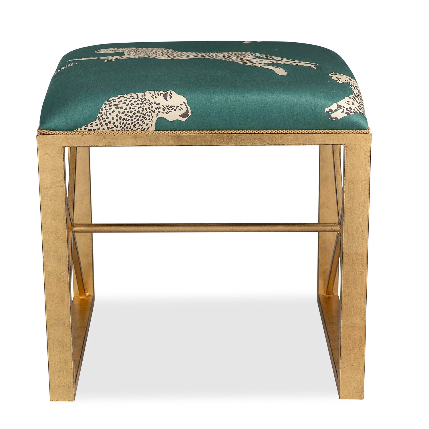 Medallion Gold Leaping Cheetah Bench