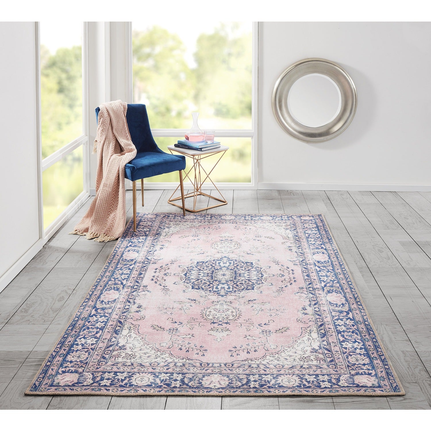 Afshar Rug - Pink