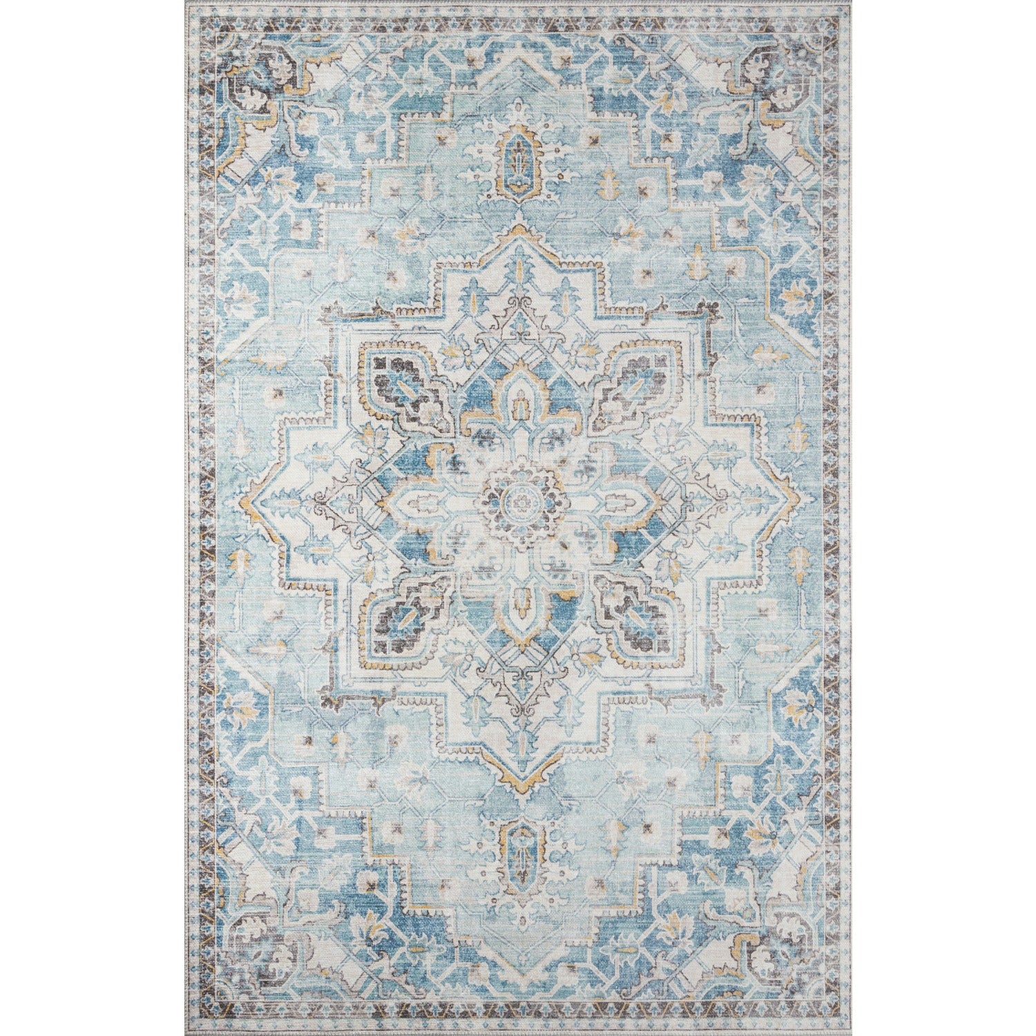 Afshar Rug - Light Blue