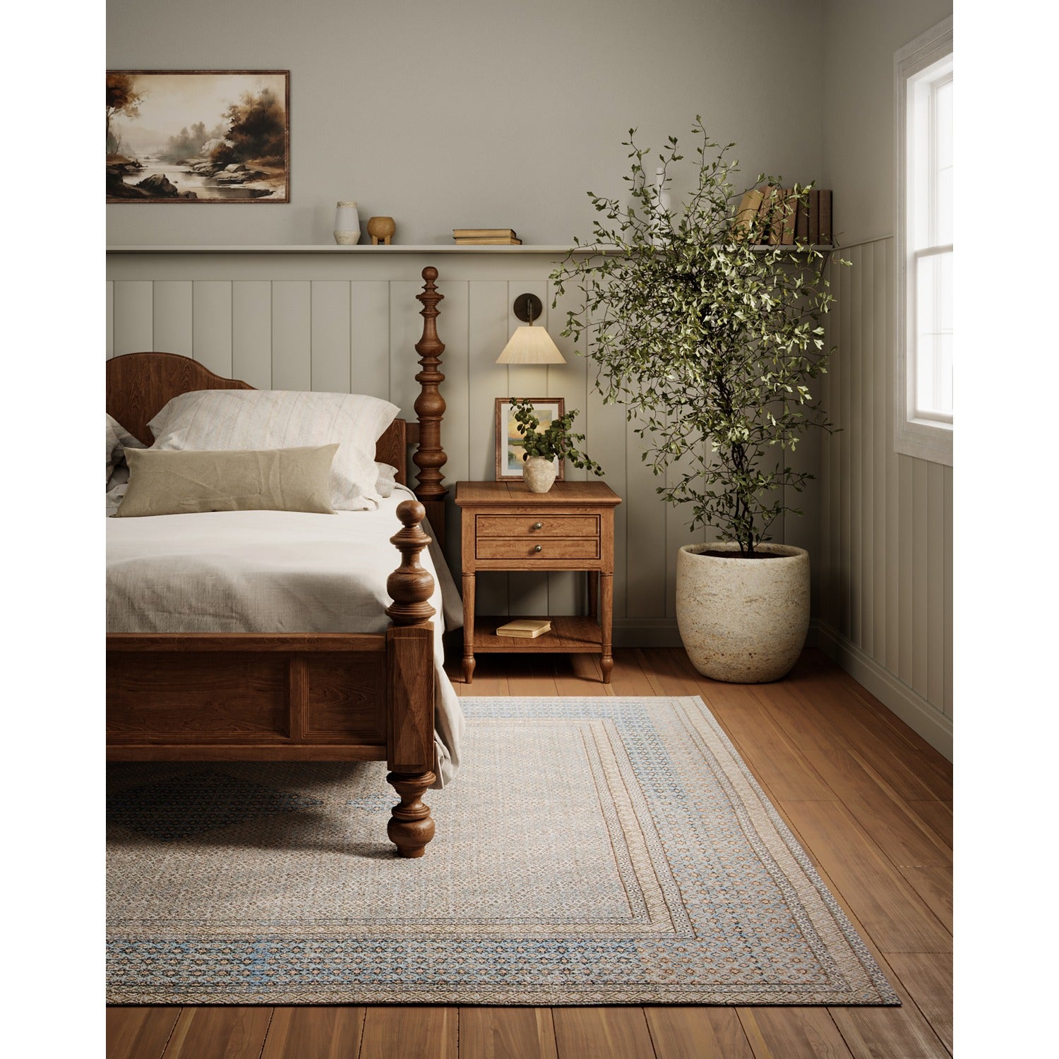 Afshar Rug - Blue