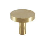 Modern Round Knob, Brass