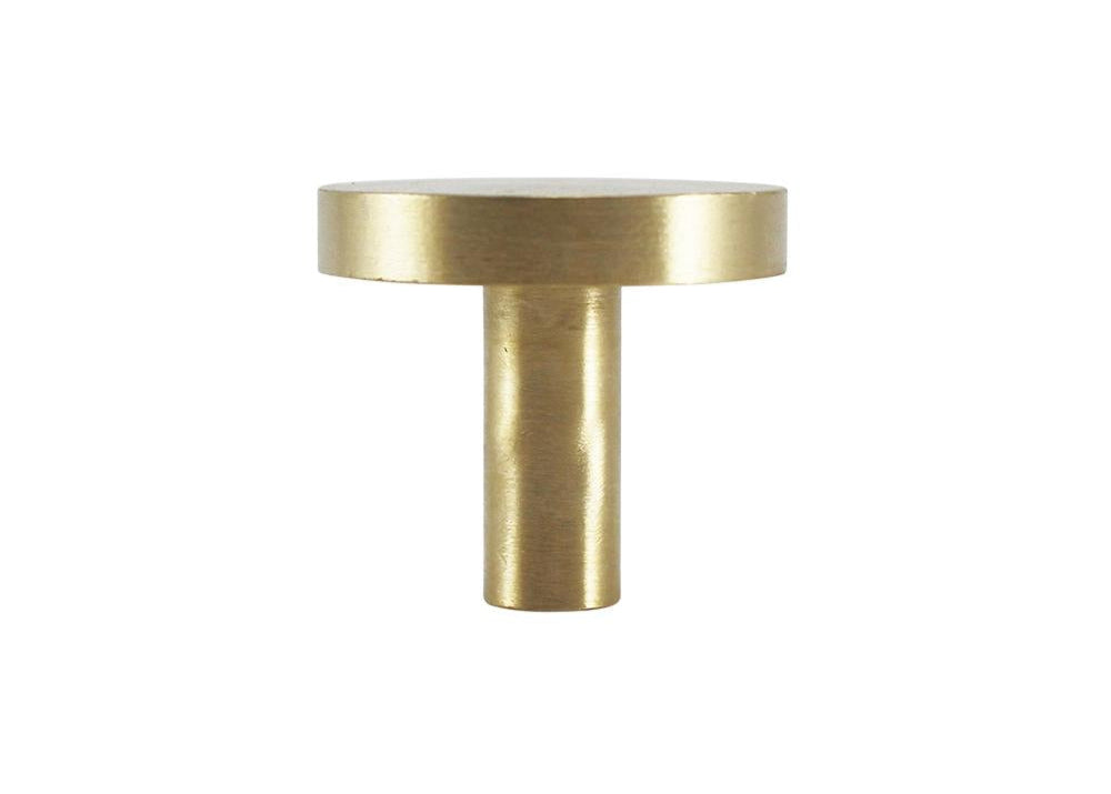 Modern Round Knob, Brass