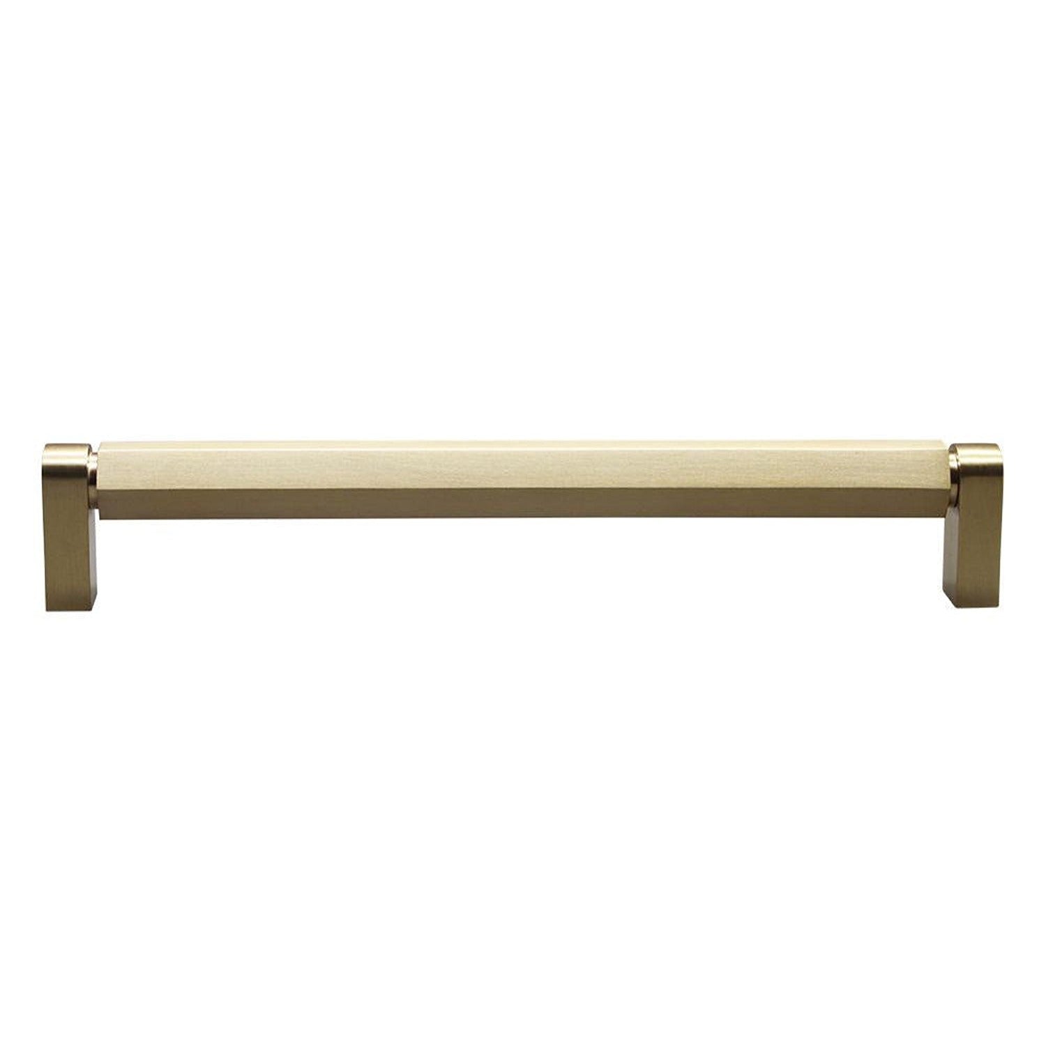 Modern Hex Bar Pull, Brass