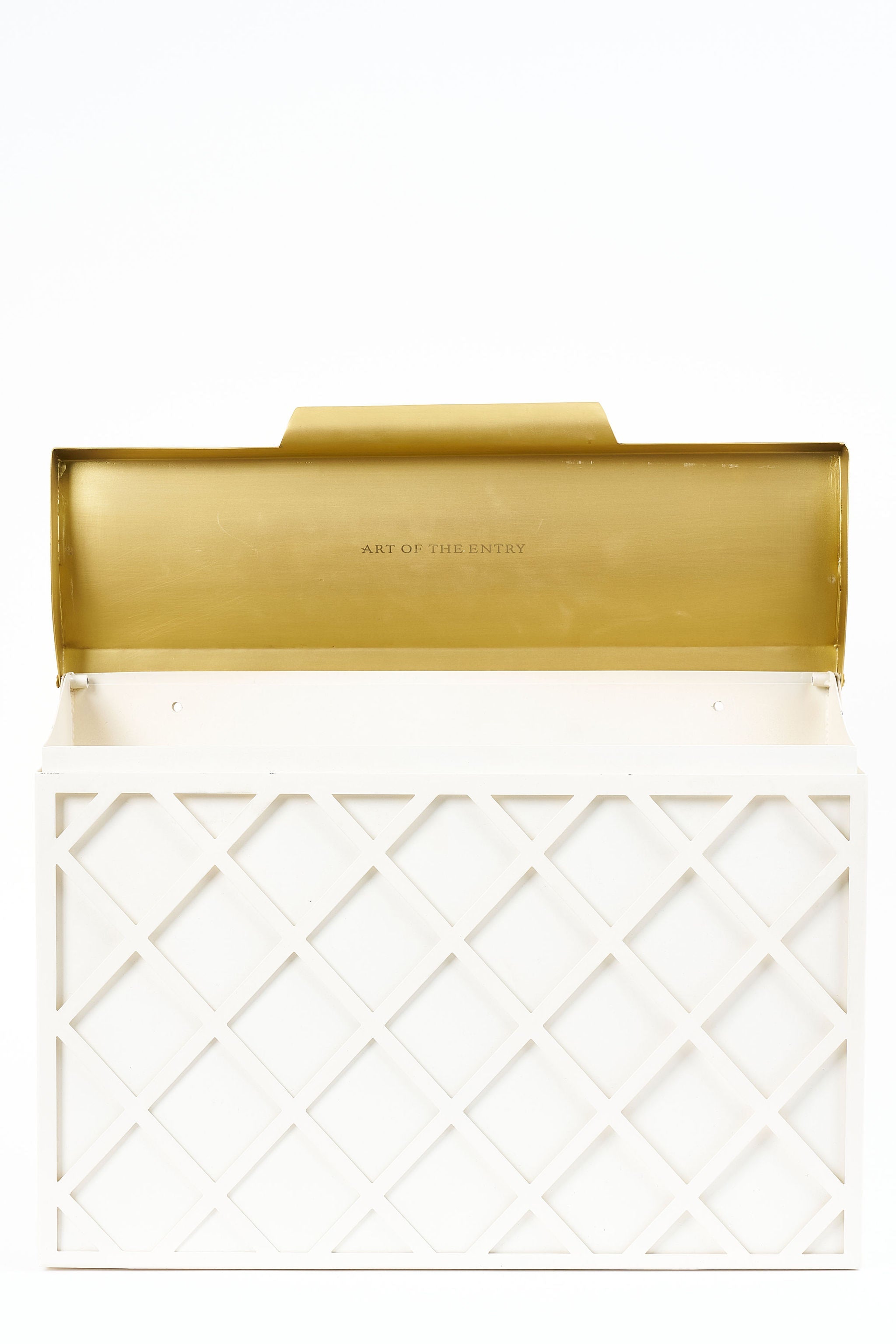 Wall-mount Mailbox in Trellis White