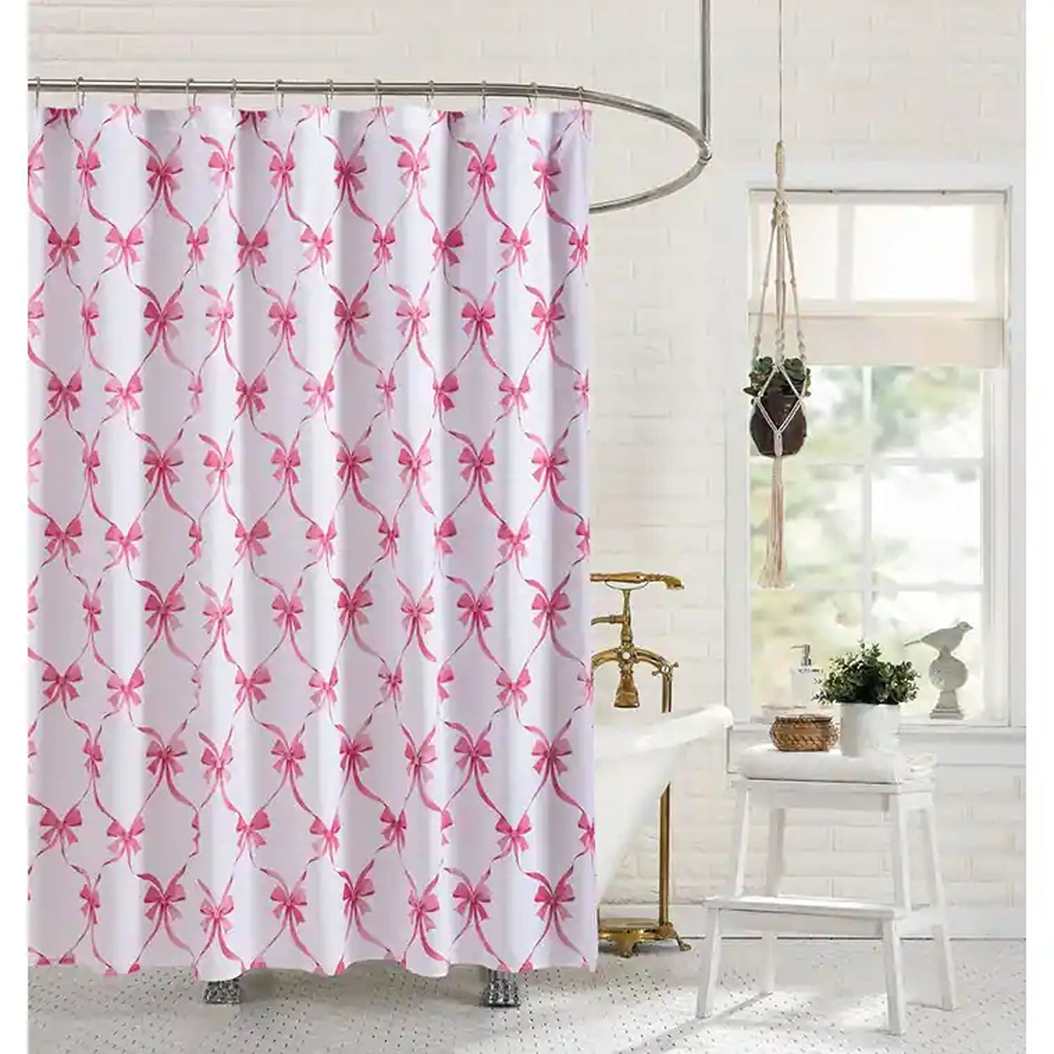 Abigail Ribbon Bow Shower Curtain