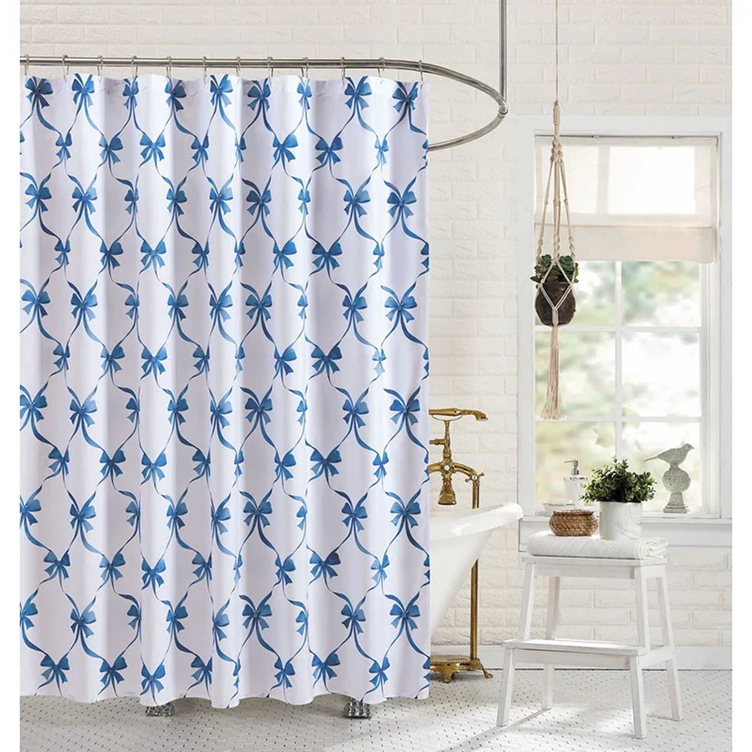 Abigail Ribbon Bow Shower Curtain