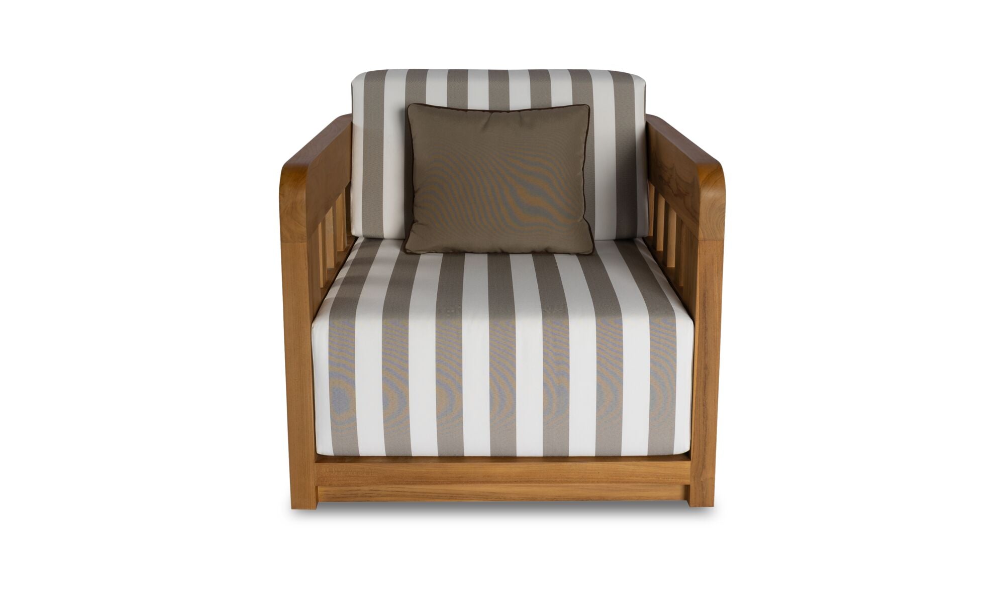 Zoya Outdoor Accent Chair Brown Stripe