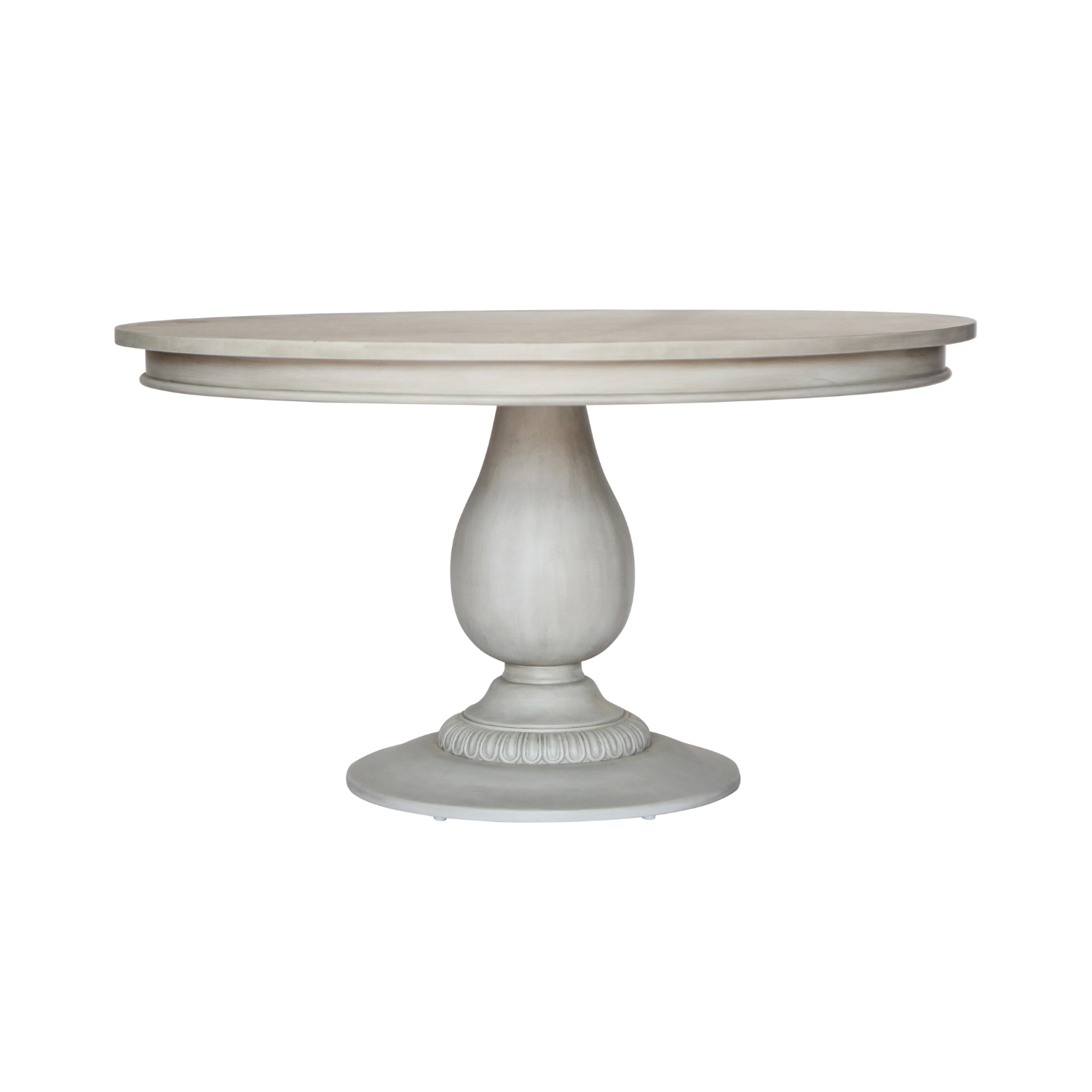 Charlotte Pedestal Table - Aged French Grey