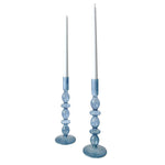 Azure Blue Candle Holder - Pair