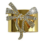 Jeweled Bow Napkin Rings (Set of 4)